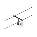 Paulmann Seilsystem-Basisset SHEELA, 5-fach, 12V, 5x GU5.3 max. 10W, inkl. Trafo 60VA, Kunststoff / Metall, Schwarz matt / Chrom