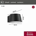 Paulmann LED Außenwandleuchte CAPEA, IP44, 230V, 5W 3000K 500lm 98°, Aluminium, Grau