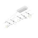 Paulmann wire system SALT 5-fold GU5,3, chrome, white matt 