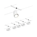 Seilsystem CUP, Basisset, 5-fach, 12V DC, 5x GU5.3 max. 10W, inkl. 60VA Trafo, 2x 5 Meter