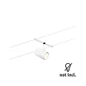 Seilsystem CUP, Einzelspot, 12V DC, GU5.3 max. 10W (exkl.), Weiß matt / Chrom