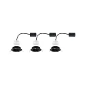 Paulmann recessed luminaire NOVA COIN LED round, swivelling, set of 3 Coin IP23, black matt  11W 460lm 2700K 100° 100° CRI >80