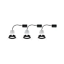 Paulmann recessed luminaire NOVA COIN LED round, rigid, set of 3 Coin IP44, black matt dimmable 11W 460lm 2700K 100° 100° CRI >80