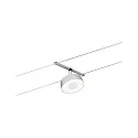 Paulmann LED Seilsystem CORDUO CIRCLE, Basisset, 230V / sek. 12V DC, 5x 5W 3000K, inkl. 60VA Trafo, 2x 5 Meter, Chrom matt / Chrom  