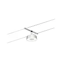 Paulmann LED Seilsystem CORDUO CIRCLE, Basisset, 230V / sek. 12V DC, 5x 5W 3000K, inkl. 60VA Trafo, 2x 5 Meter, Chrom matt / Chrom  