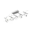 Paulmann LED Seilsystem CORDUO CIRCLE, Basisset, 230V / sek. 12V DC, 5x 5W 3000K, inkl. 60VA Trafo, 2x 5 Meter, Chrom matt / Chrom  