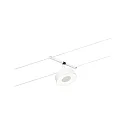 Paulmann LED Seilsystem CORDUO CIRCLE, Basisset, 230V / sek. 12V DC, 5x 5W 3000K, inkl. 60VA Trafo, 2x 5 Meter, Weiß matt / Chrom