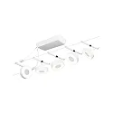 Paulmann LED Seilsystem CORDUO CIRCLE, Basisset, 230V / sek. 12V DC, 5x 5W 3000K, inkl. 60VA Trafo, 2x 5 Meter, Weiß matt / Chrom