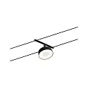 Paulmann LED Seilsystem CORDUO CIRCLE, Basisset, 230V / sek. 12V DC, 5x 5W 3000K, inkl. 60VA Trafo, 2x 5 Meter, Schwarz matt / Chrom