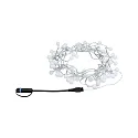 Paulmann Outdoor PLUG & SHINE LIGHT LED Lichterkette CHAIN 7, IP44, 24V, 72x 3000K 2lm, 750cm, dimmbar, schwarz