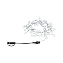 Paulmann Outdoor PLUG & SHINE LIGHT LED Lichterkette CHAIN 5, IP44, 24V, 48x 3000K 2lm, 500cm, dimmbar, schwarz