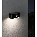 Paulmann LED Solar-Wandleuchte ADYA, mit PIR-Sensor, IP44, 2.5W 3000K 200lm, schwarz