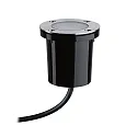 Paulmann LED Bodeneinbauleuchte PLUG&SHINE, 4,6W, 2000-2700K, 250lm, IP65, 24V, dimmbar ZigBee, schwarz, edelstahl