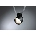 Paulmann LED Systemleuchte ULine SPOT RONDE, Ø 8.5cm, 48V DC, 7W 3000K 405lm, CRi>90, kardanisch 360°/45°, mattschwarz / klar