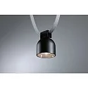 Paulmann LED Systemleuchte ULine SPOT RONDE, Ø 8.5cm, 48V DC, 7W 3000K 405lm, CRi>90, kardanisch 360°/45°, mattschwarz / klar