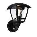 Paulmann Außenwandleuchte CLASSIC CURVED, mit PIR-Sensor, IP44, E27(exkl.), Klarglas / schwarz
