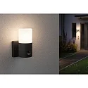 Paulmann outdoor wall luminaire TUBS PIR cylindrical, with motion detector, switchable E27 IP44, grey, matt 