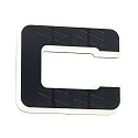 LED Solar-Hausnummer, IP44, indirekt, 3000K, 20lm, Akku wechselbar, schwarz, Buchstabe c