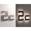 Paulmann illuminated house number IP44, black 
