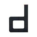 Paulmann LED Solar-Hausnummer, IP44, indirekt, 3000K, 20lm, Akku wechselbar, schwarz, Buchstabe d