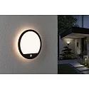 Paulmann Outdoor LED Panel LAMINA PIR, IP44, mit Bewegungsmelder, Rund, Ø 28cm, 230V, 15W 3000K 1200lm, weiß, Schwarz