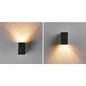 Paulmann LED Außenwandleuchte FLAME, IP44, Up or Down, 1-flammig, 230V, schaltbar, Aluminium, 5.2W 2200K 265lm 75°, Goldlicht