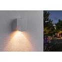 Paulmann LED Außenwandleuchte FLAME, IP44, Up or Down, 1-flammig, 230V, schaltbar, Aluminium, 5.2W 2200K 265lm 75°, Goldlicht, weiß