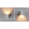 Paulmann LED Außenwandleuchte FLAME, IP44, Up or Down, 1-flammig, 230V, schaltbar, Aluminium, 5.2W 2200K 265lm 75°, Goldlicht, weiß