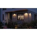Paulmann LED Außenwandleuchte FLAME, IP44, Up or Down, 1-flammig, 230V, schaltbar, Aluminium, 5.2W 2200K 265lm 75°, Goldlicht, weiß
