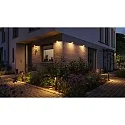 Paulmann LED Außenwandleuchte CAPEA, IP44, 6W 2200K 550lm 98°, schaltbar, Alumnium, anthrazit / klar