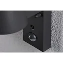Paulmann LED Außenwandleuchte CAPEA, IP44, mit Multi-Modus-Sensor, 6W 2200/3000K 450lm 98°, Alumnium, anthrazit / klar