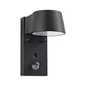 Paulmann LED Außenwandleuchte CAPEA, IP44, mit Multi-Modus-Sensor, 6W 2200/3000K 450lm 98°, Alumnium, anthrazit / klar