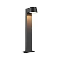 LED Pollerleuchte CAPEA, IP44, 50cm, 6W 2200K 450lm 98°, schaltbar, Aluminium, anthrazit / klar