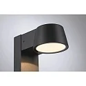 Paulmann LED Pollerleuchte CAPEA, IP44, 50cm, 6W 2200K 450lm 98°, schaltbar, Aluminium, anthrazit / klar