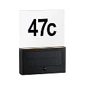 Solar LED Hausnummer NEDA PIR, 1W, 2200K, 18lm, IP44, mit Bewegungsmelder, antrazit