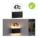 Paulmann Solar LED Hausnummer NEDA PIR, 1W, 2200K, 18lm, IP44, mit Bewegungsmelder, antrazit