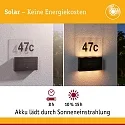 Paulmann Solar LED Hausnummer NEDA PIR, 1W, 2200K, 18lm, IP44, mit Bewegungsmelder, antrazit