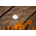 Paulmann Outdoor LED Boden-Einbauleuchte LED GOLD LIGHT POINT, IP65, Ø 5cm, 230V, 2.2W 2200K 60lm 120°, belastbar bis 500kg, Edelstahl