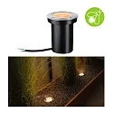 Paulmann Outdoor LED Boden-Einbauleuchte GOLDLICHT, IP65, Ø 11cm, inkl. GU10 LED 4.3W 2200K 320lm 38°, belastbar bis 500kg, Edelstahl