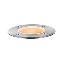 Paulmann Outdoor LED Boden-Einbauleuchte GOLDLICHT, IP65, Ø 11cm, inkl. GU10 LED 4.3W 2200K 320lm 38°, belastbar bis 500kg, Edelstahl