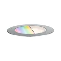 PLUG & SHINE LED Boden-Einbauleuchte FLOOR ZIGBEE, IP67, Ø 7cm, 2W RGB + 3000-6500K 90°, dimmbar, Edelstahl