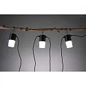 Paulmann LED Leuchtenkette PLUG&SHINE TUBS, E14, 3x2W, 3000K, 160lm, IP44, 24V, anthrazit