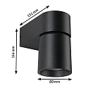 Paulmann Outdoor LED Wandleuchte KIMU, IP44, 230V, CRi>90, schaltbar, kardanisch, anthrazit, 9.5W 2200K 500lm 70°