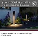 Paulmann Outdoor LED Pollerleuchte KIMU, IP44, 230V, 1-flammig, CRi>90, schaltbar, kardanisch, anthrazit, 7.8W 2200K 500lm 70°