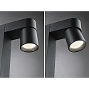 Paulmann Outdoor LED Pollerleuchte KIMU, IP44, 230V, 1-flammig, CRi>90, schaltbar, kardanisch, anthrazit, 7.8W 2200K 500lm 70°