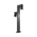 Outdoor LED Pollerleuchte KIMU, IP44, 230V, 2-flammig, CRi>90, schaltbar, kardanisch, anthrazit, 2x 7.8W 3000K 500lm 70°