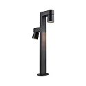 Outdoor LED Pollerleuchte KIMU, IP44, 230V, 2-flammig, CRi>90, schaltbar, kardanisch, anthrazit, 2x 7.8W 2200K 500lm 70°
