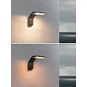 Paulmann outdoor wall luminaire ZERENA with sensor, insect friendly, sea-air resistant IP44, anthracite 