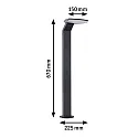 Paulmann bollard light ZERENA with sensor, insect friendly, sea-air resistant IP44, anthracite 