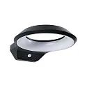 Paulmann LED Außenwandleuchte ANELA, IP44, rund, mit PIR-Sensor, Seeluft resistent, schaltbar, anthrazit, 15W 3000K 700lm